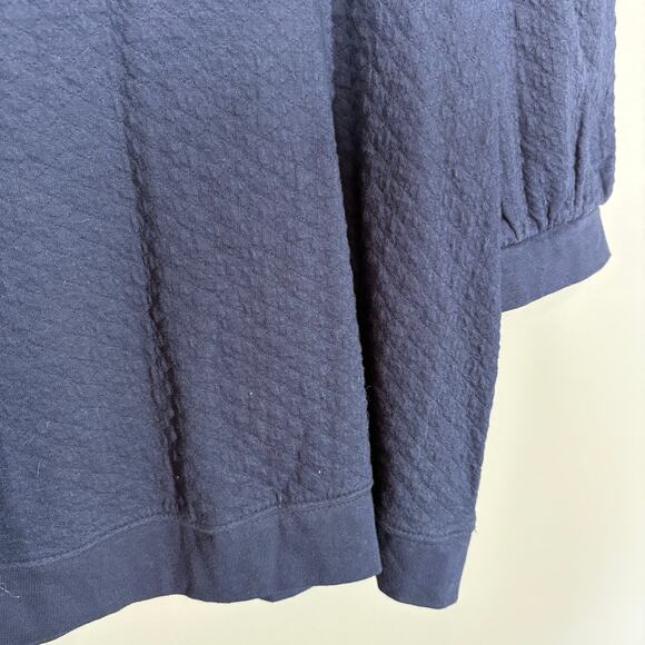 Time & Tru Blue Quilted Cottagecore Cozy Sweater - XXL (20) - Women's Plus Size - Picture 3 of 6